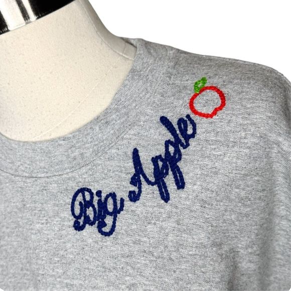 Project Social T Big Apple Embroidered Crew Neck - Size Large - Picture 4 of 6